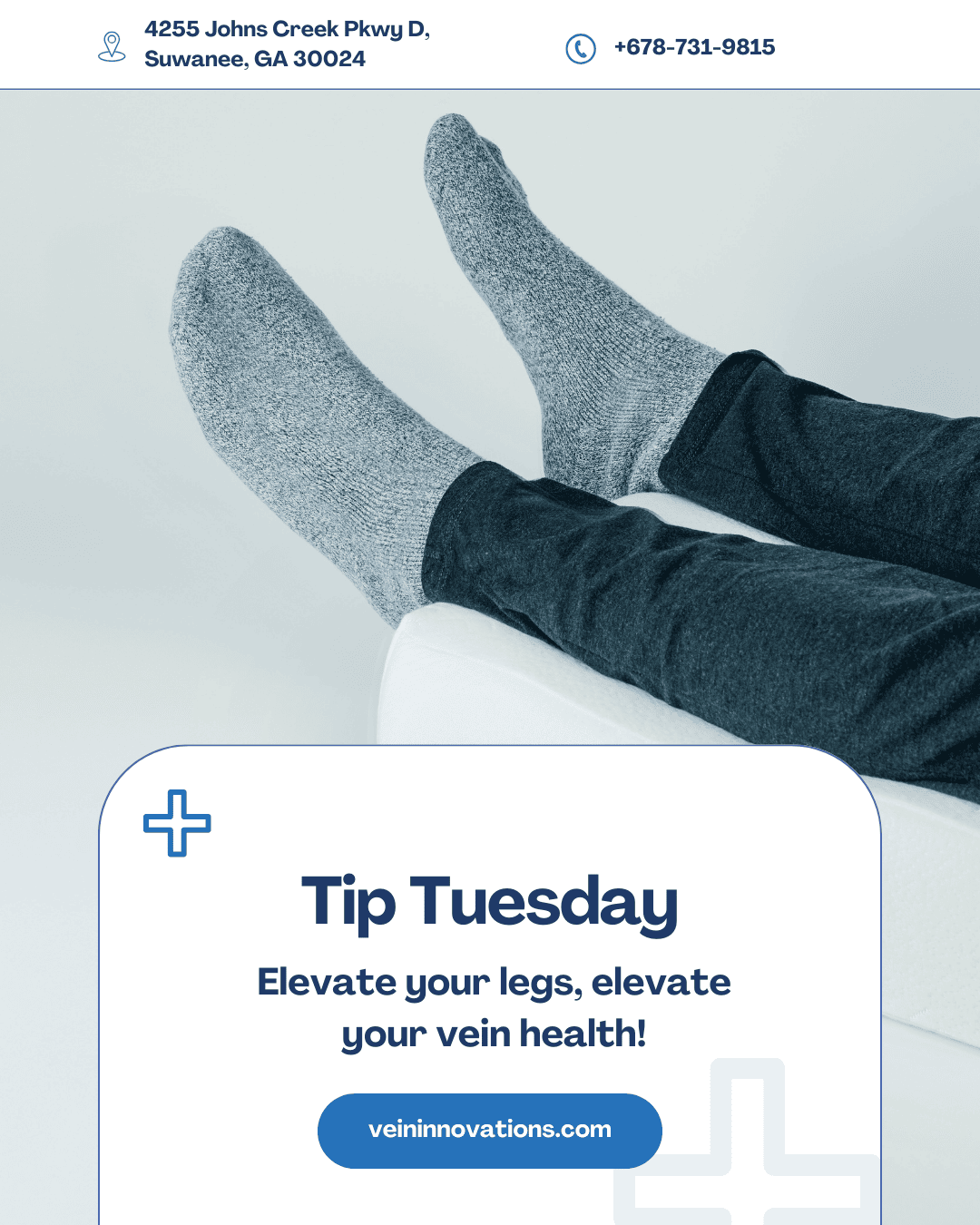 Tip Tuesday - Elevate your legs Aug 2024