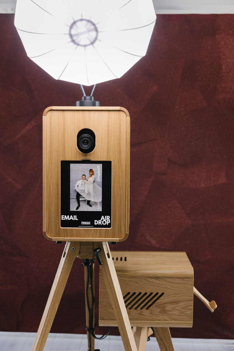 Static Photo Booth Vintage Photo Booth rental for weddings or corporate events