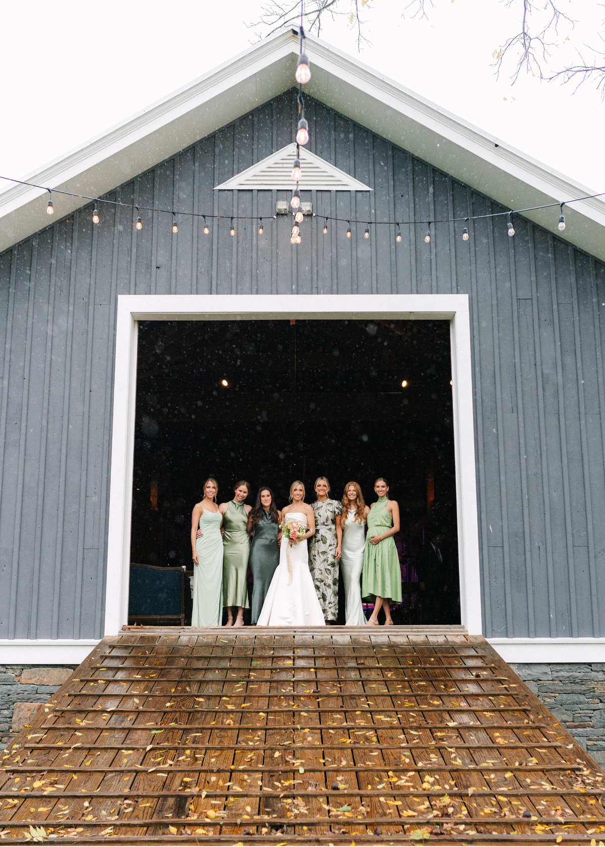 green-bridesmaids-dresses-upstate-new-york-wedding