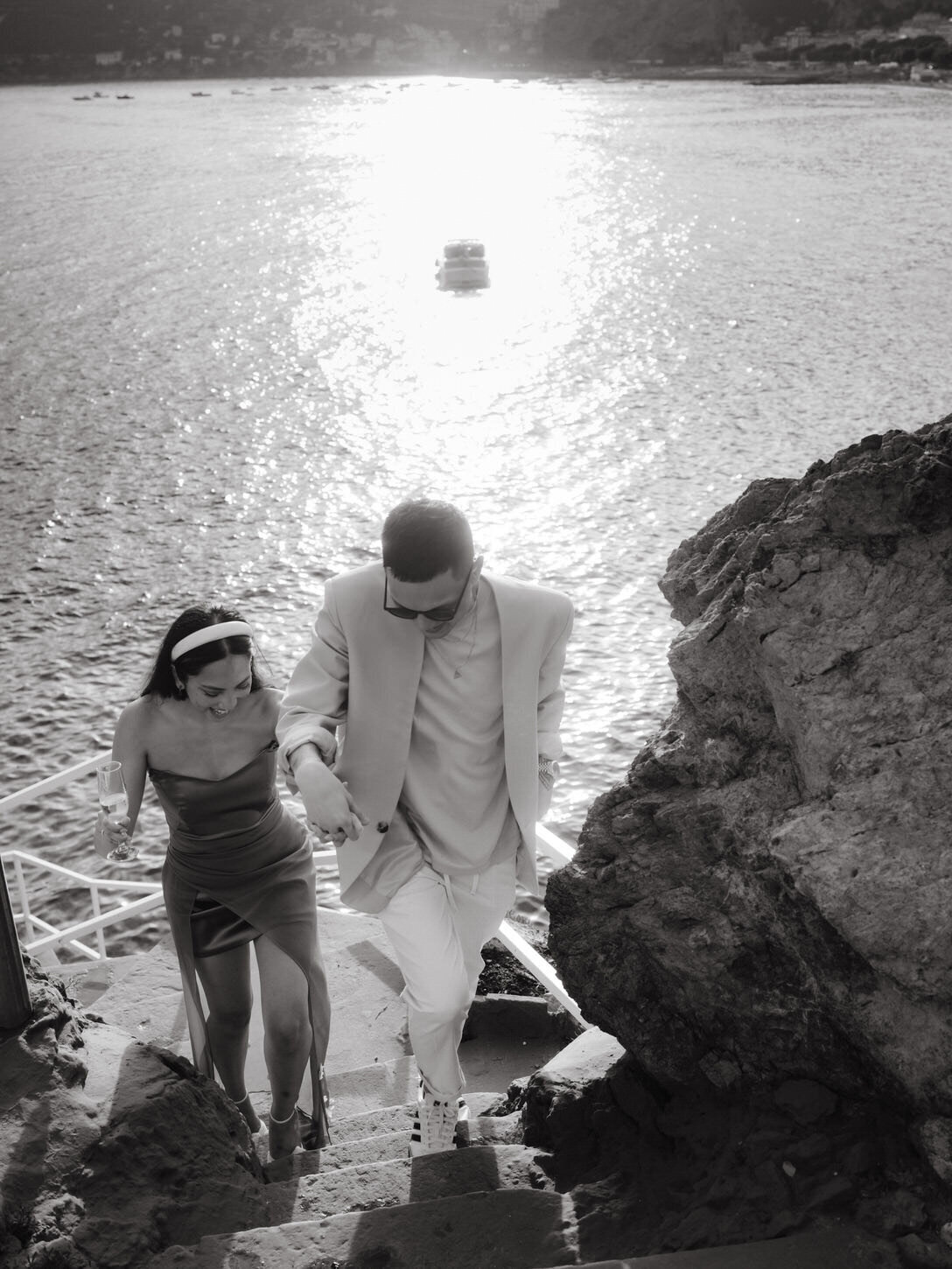 caruso-belmond-hotel-amalfi-coast-ravello-wedding-08-candid-stone-path-couple-jenny-fu-studio