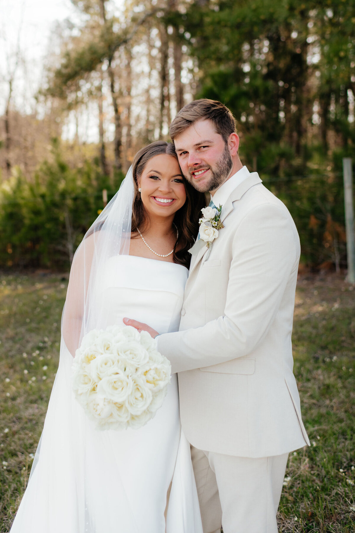 portrait of a bride and groom together during their wedding photos in tacoma photographed by alabama and washington wedding photographer sarah mismash