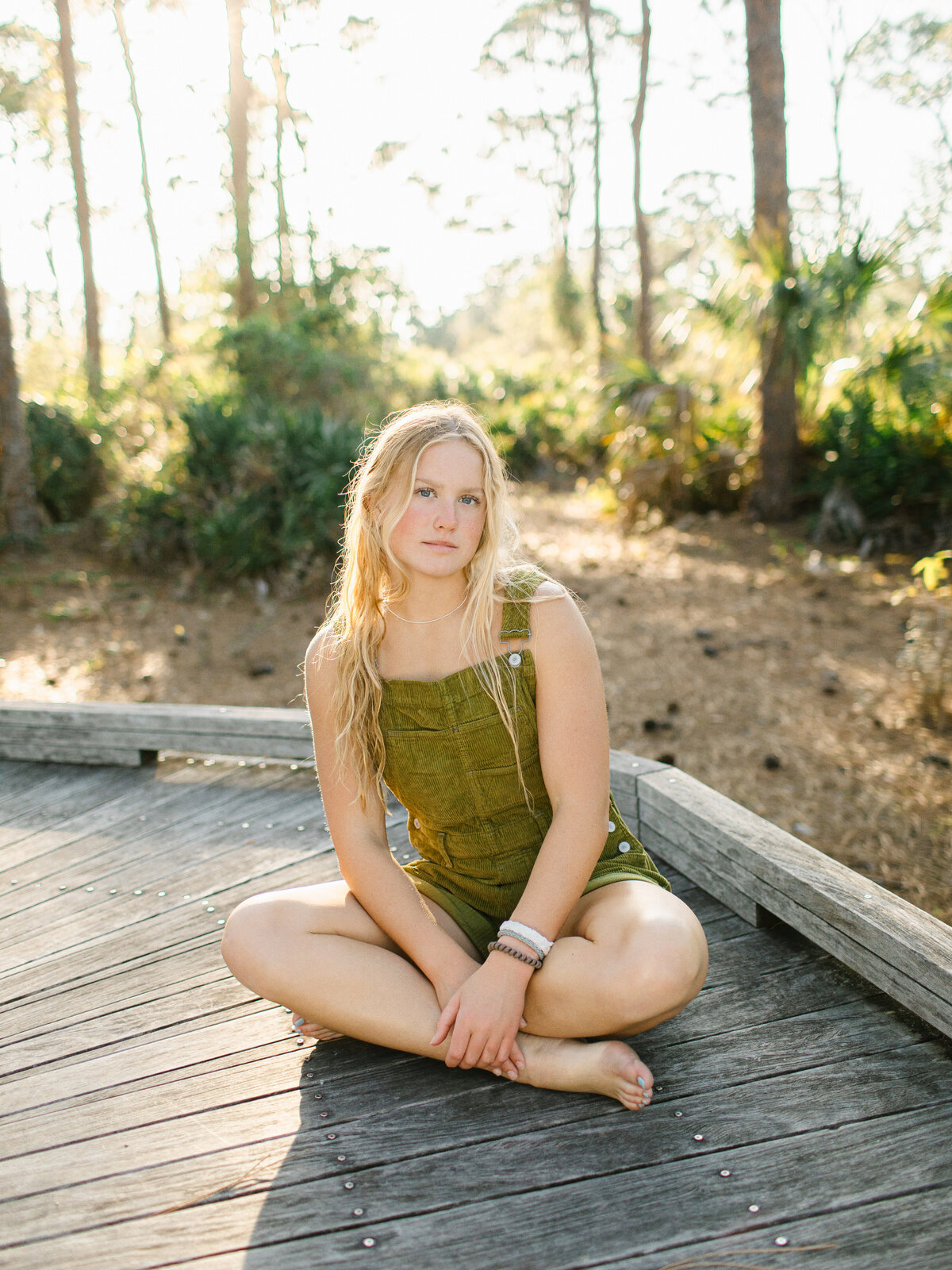 Senior Portrait In Wooded Park Naples Florida