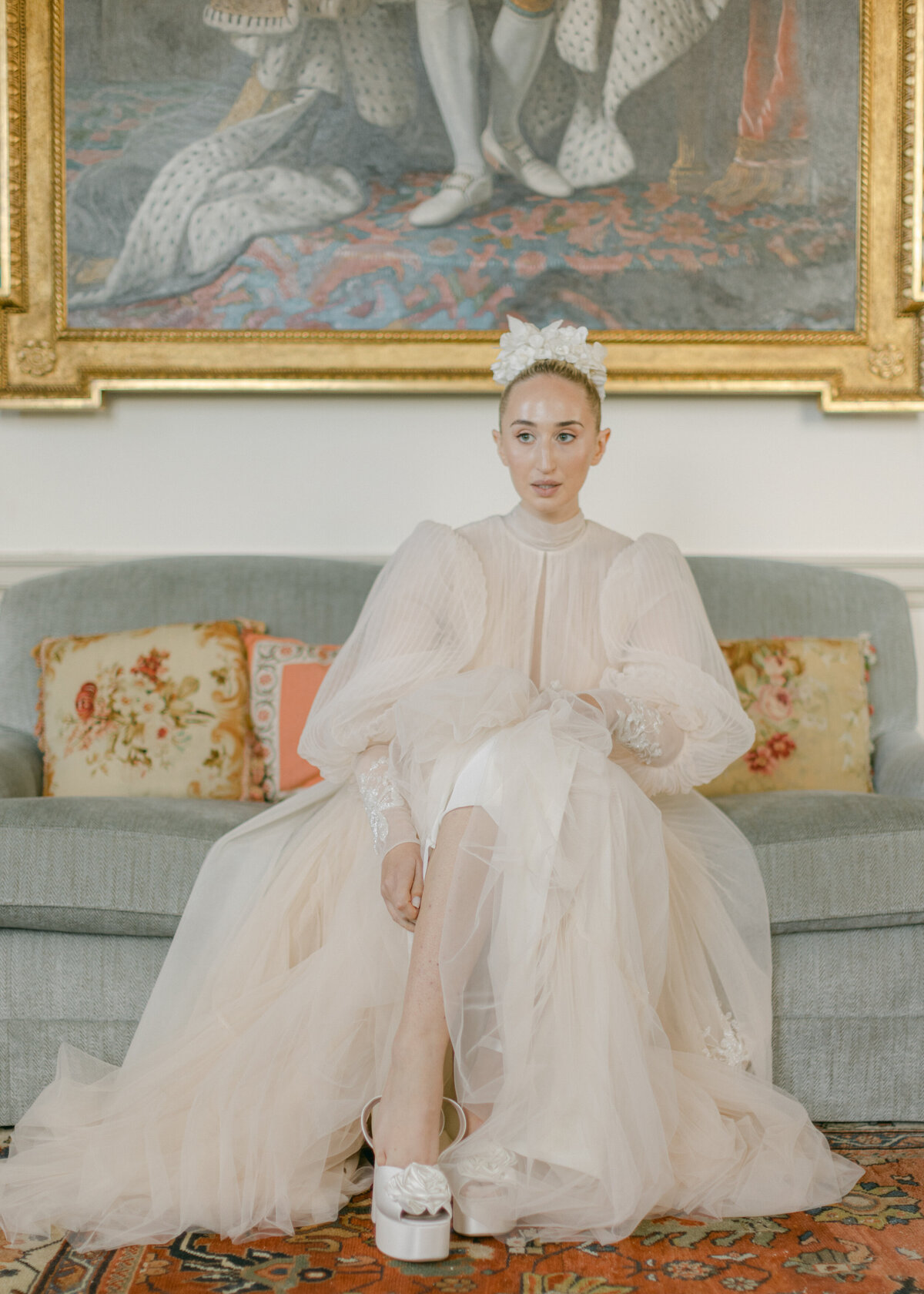 Bride sitting 