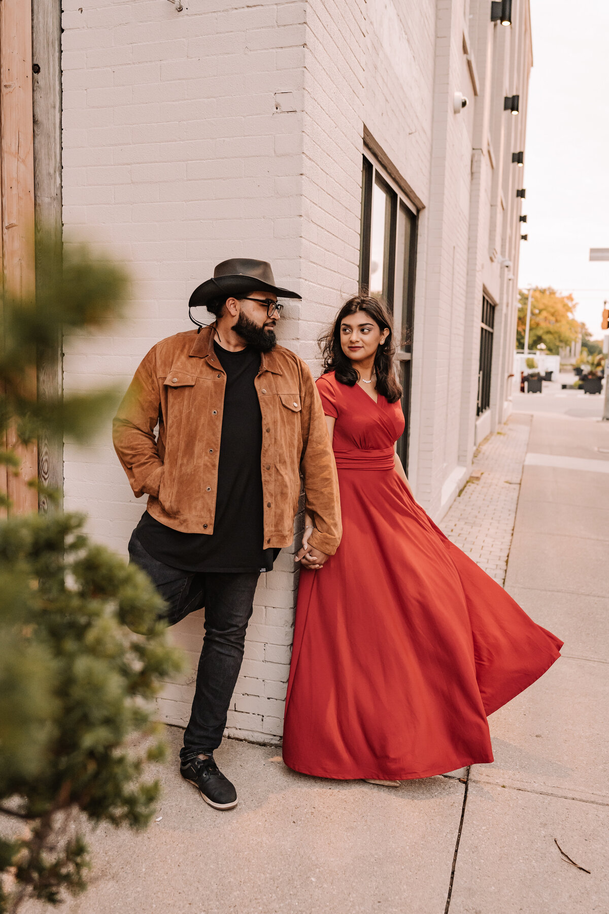 Couple holding hands