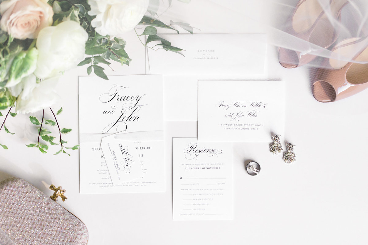 Luxury wedding invitation ideas by top Atlanta  wedding photographer Rebecca Cerasani