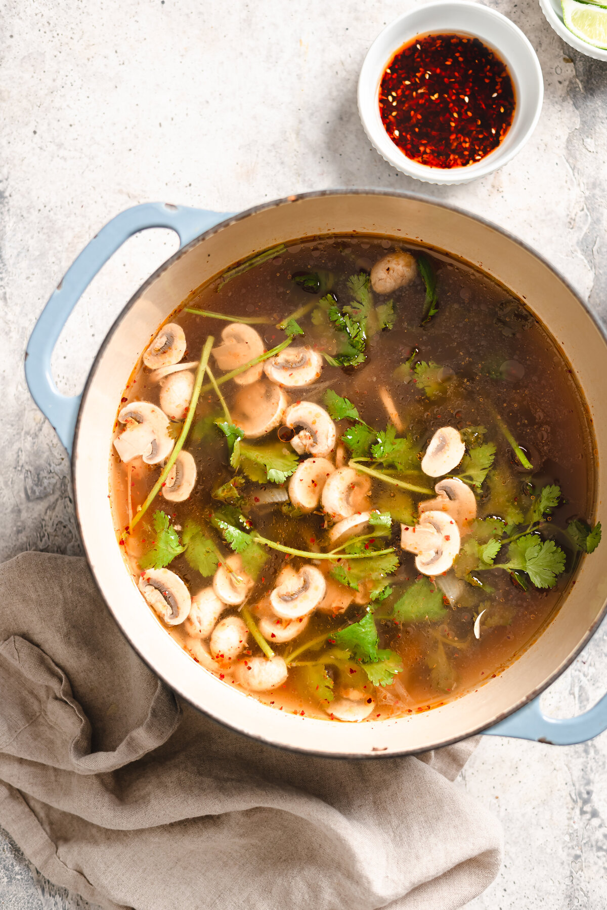 Vegan tom yum soup-1