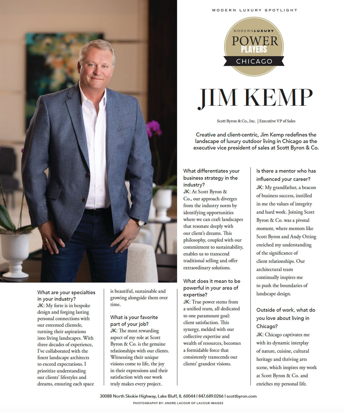 Power Players editorial design for LaCour Images
