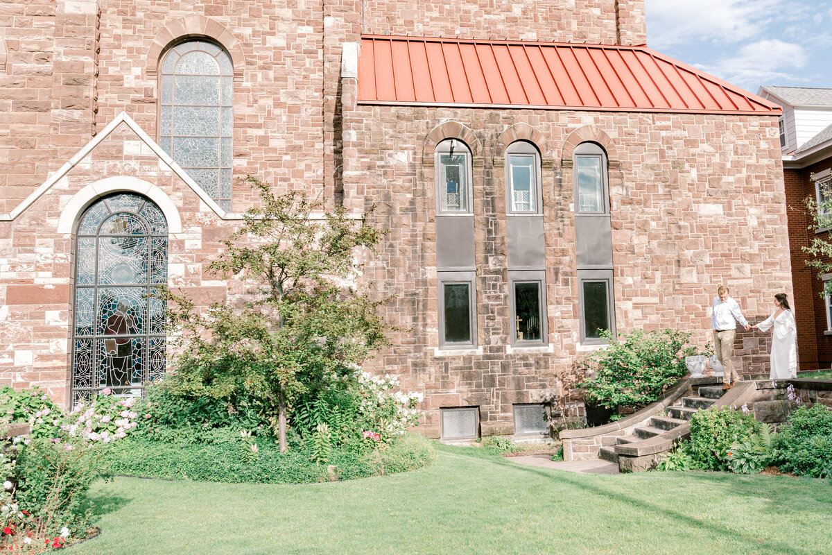 saint peters cathedral marquette engagement session
