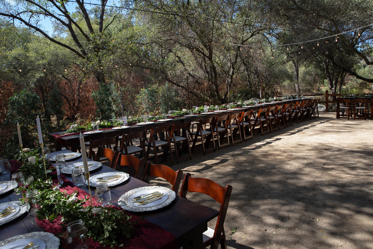 reception at loomis ranch