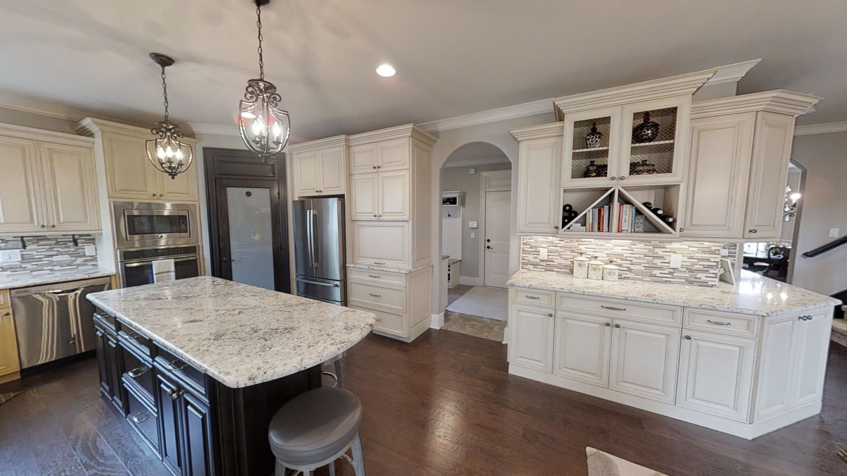 large kitchen with island