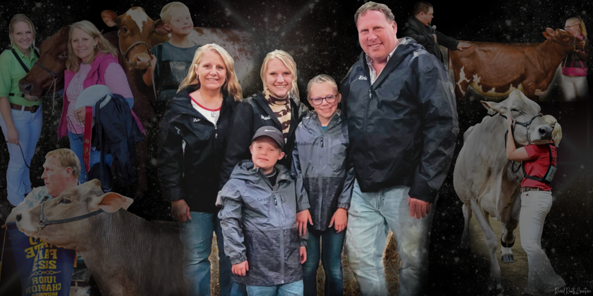 Nationally known dairy farm featured at national dairy show on banner