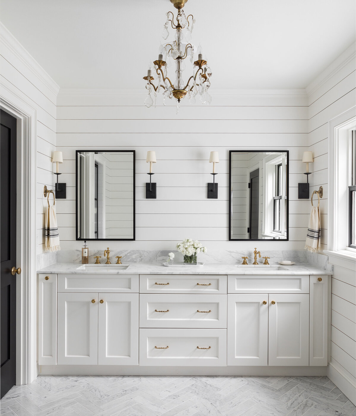 White-bathroom-chandelier-sconces