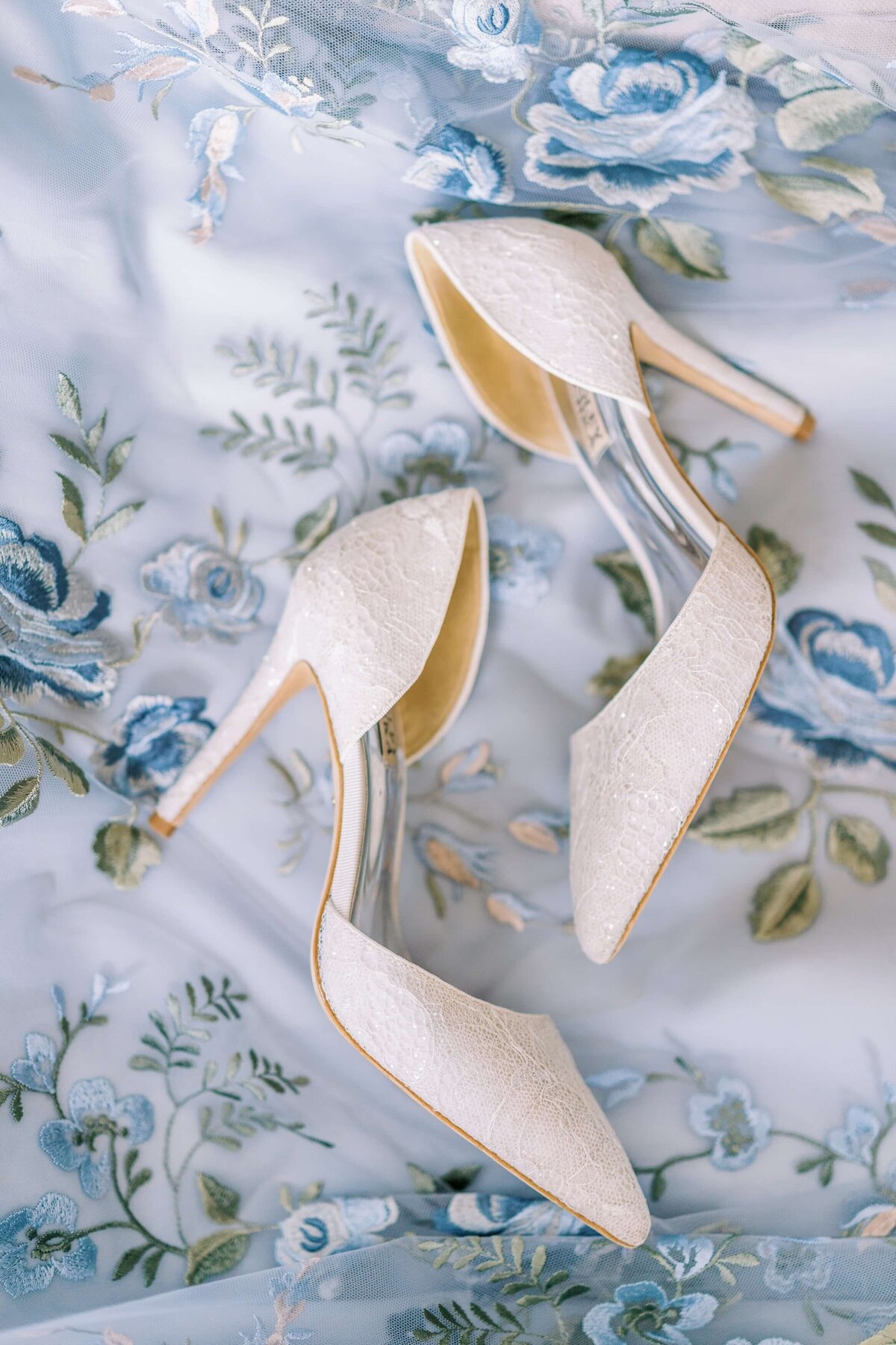 white bridal shoes