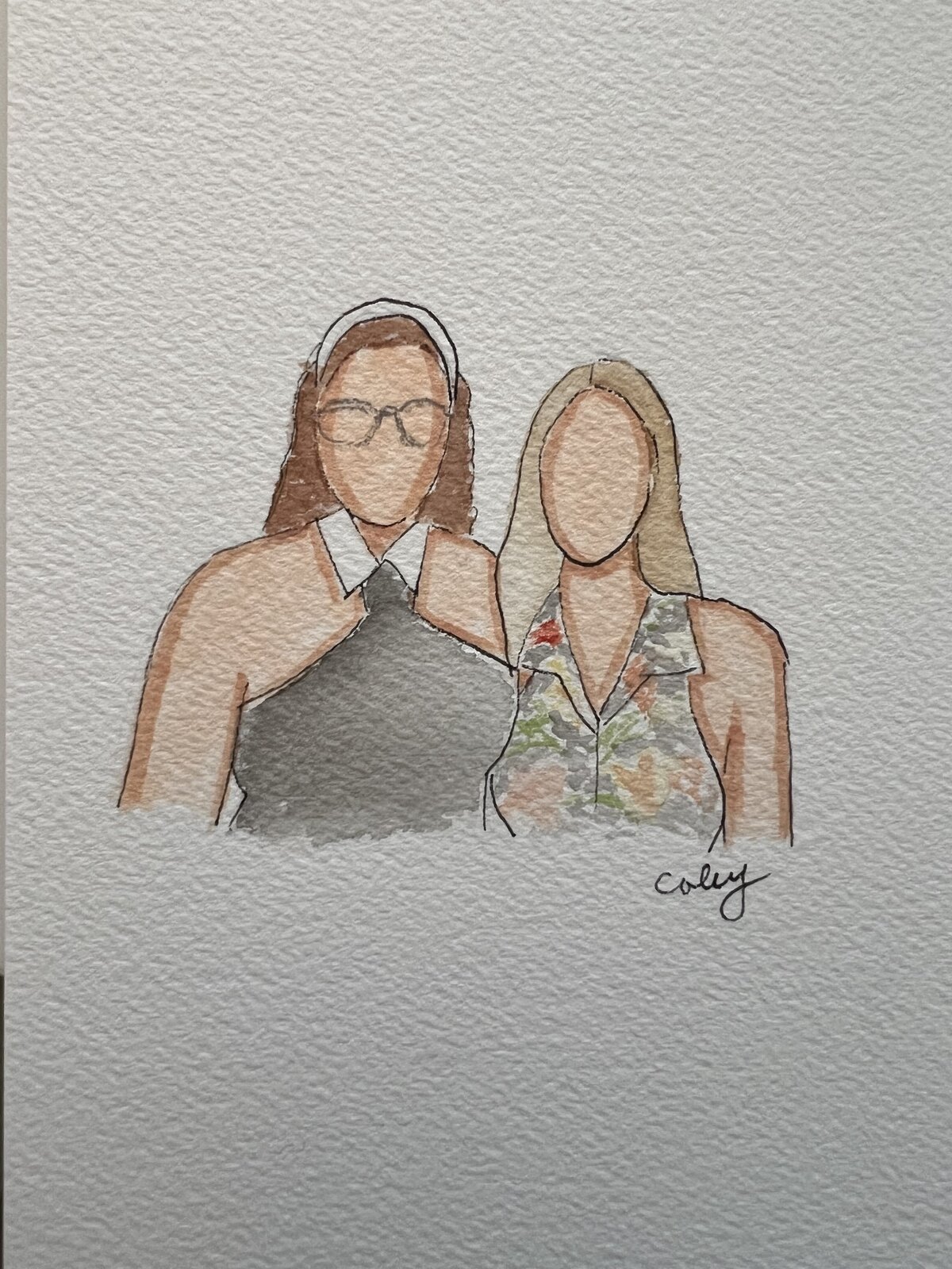 Wedding Guests Painted Live at Stone Garden in Westsmoreland New Hampshire