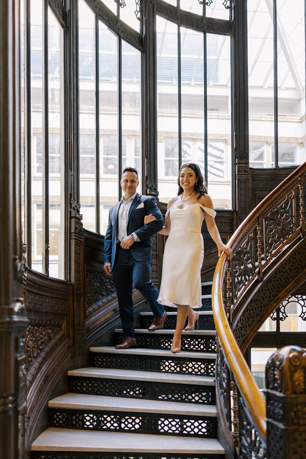 Date Night Engagement Photo in Downtown Chicago