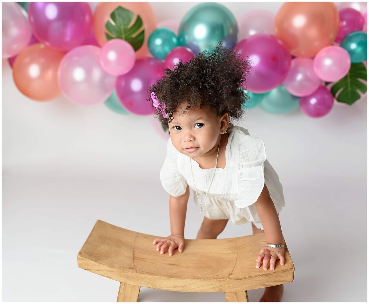 A toddler's studio session, capturing their energy and enthusiasm in a controlled and artistic setting.