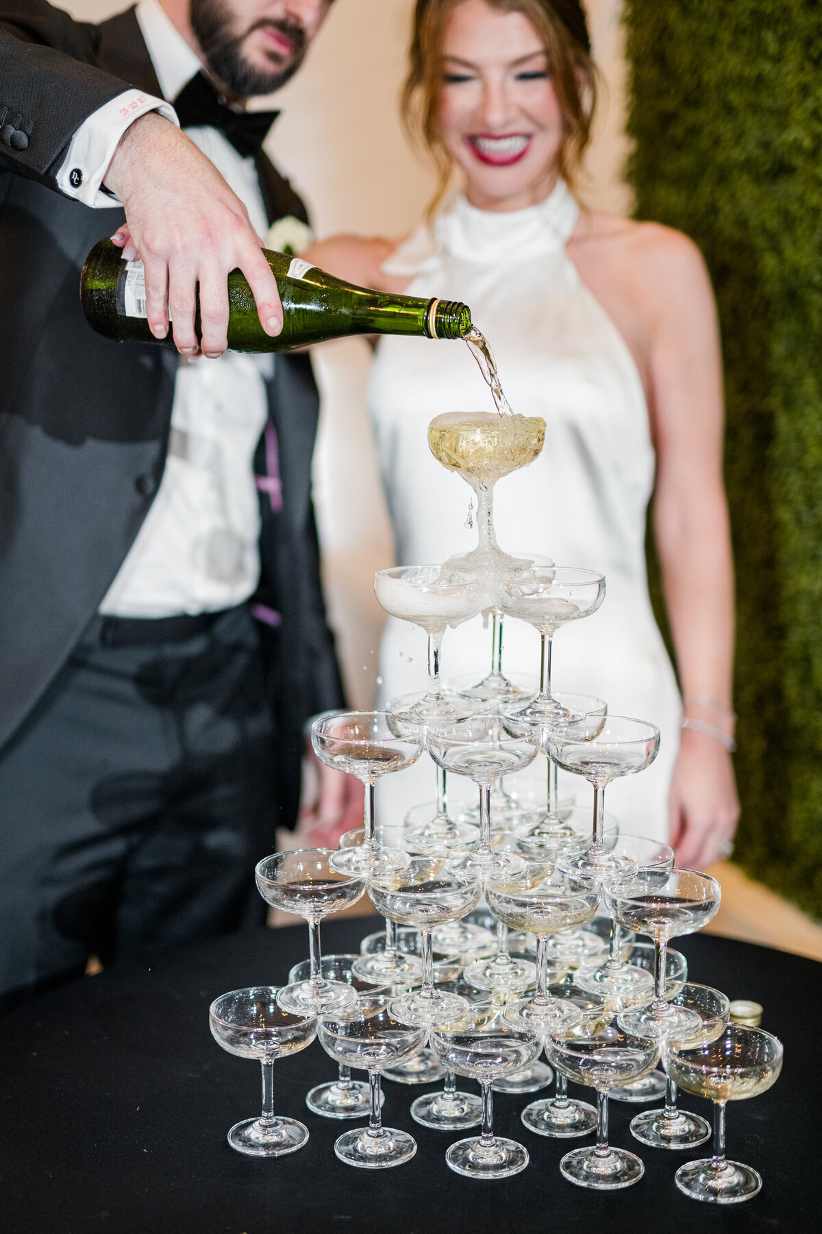 Champagne-tower-at-st-augustine-wedding