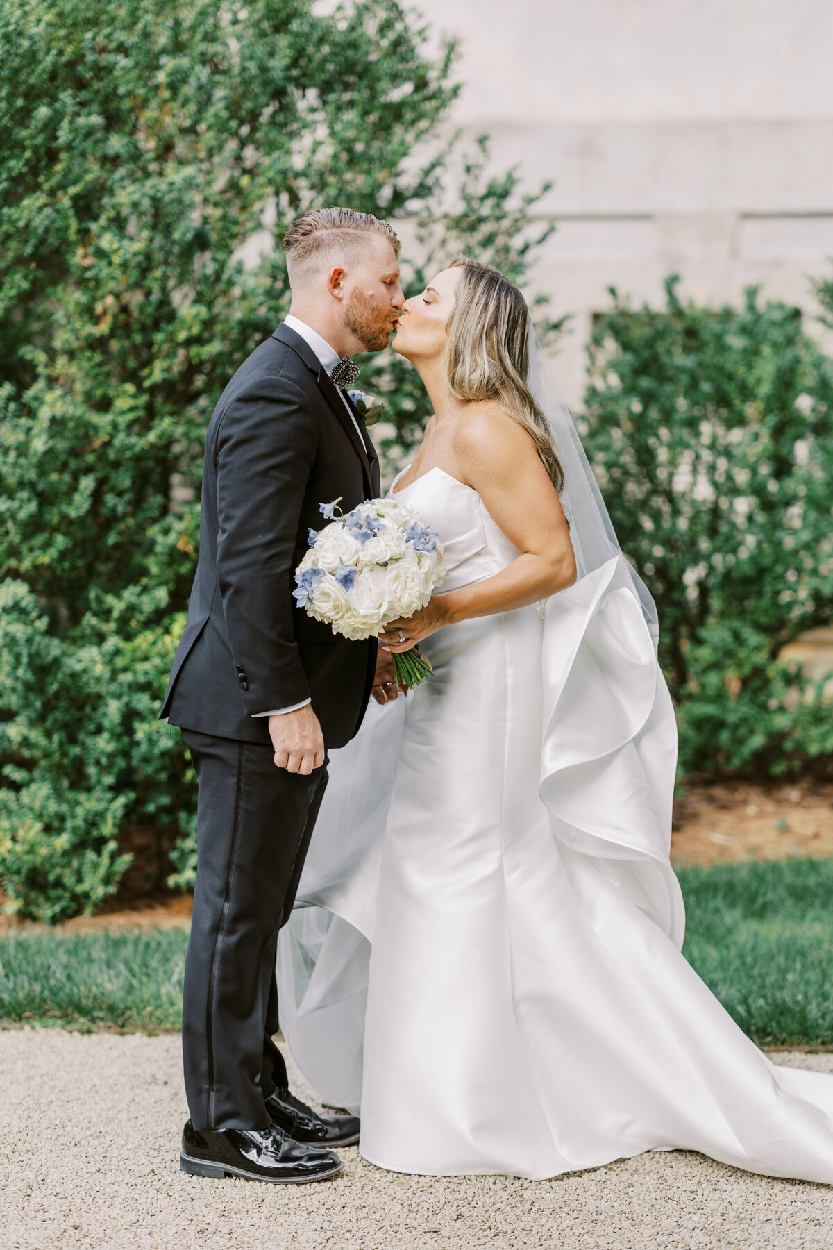 Bride and Groom Kissing