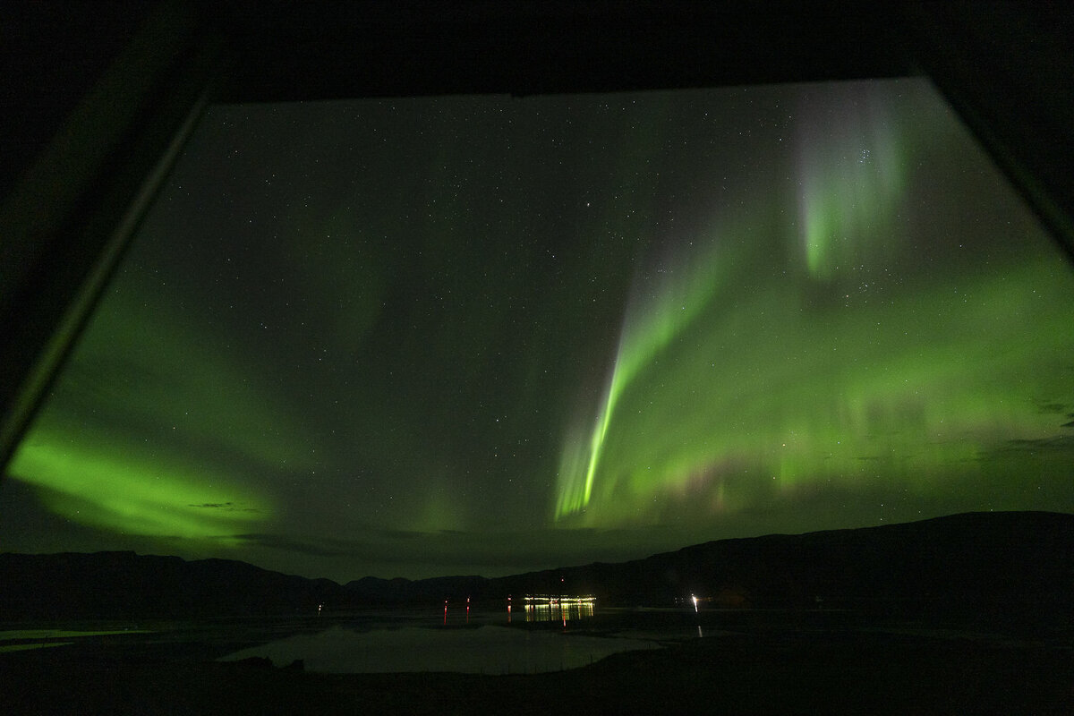 Northern Lights from the Window of a Sheep Farm in South Greenland Qassiarsuk_By Stephanie Vermillion