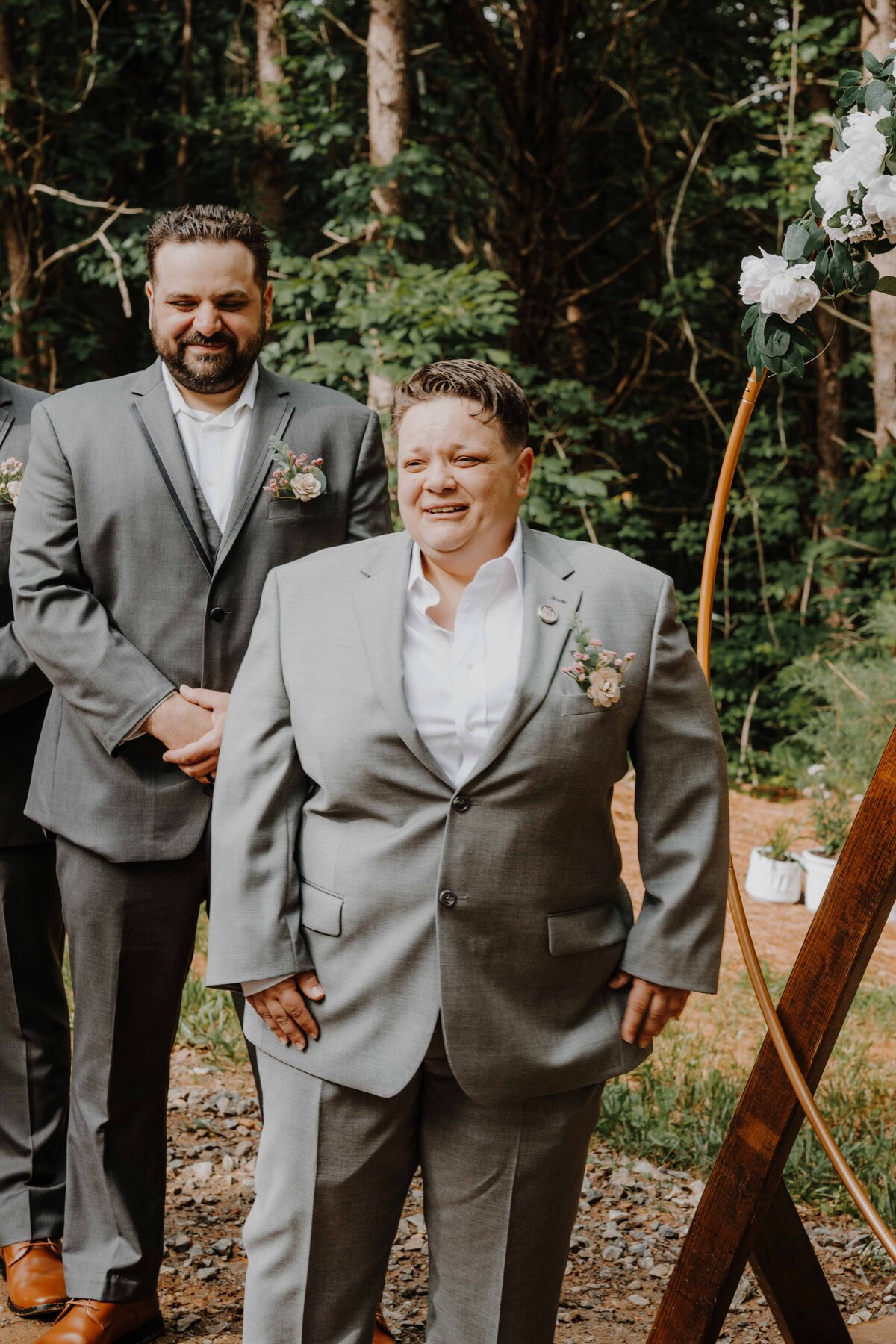 lgbt seeing bride for the first time during the ceremony
