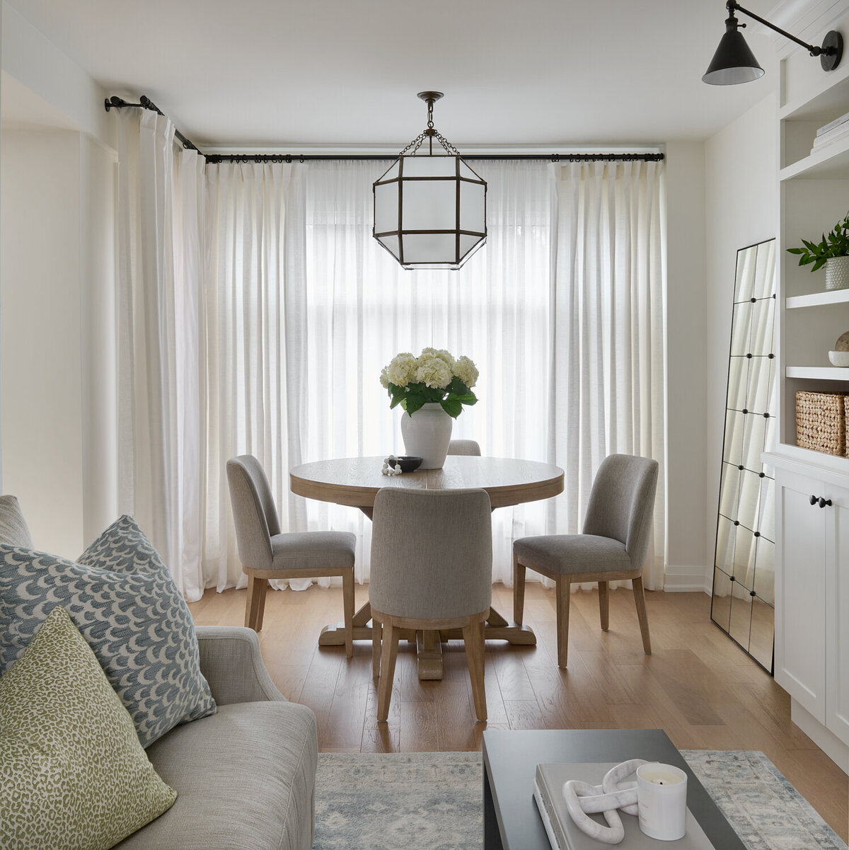 Burlington interior design project - living and dining room - Staci Edwards Interior Design