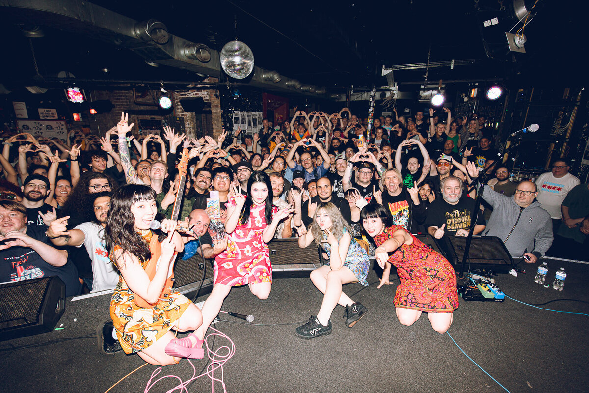 Otoboke Beaver pose for a portrait at Empty Bottle in Chicago during Lollapalooza 2025