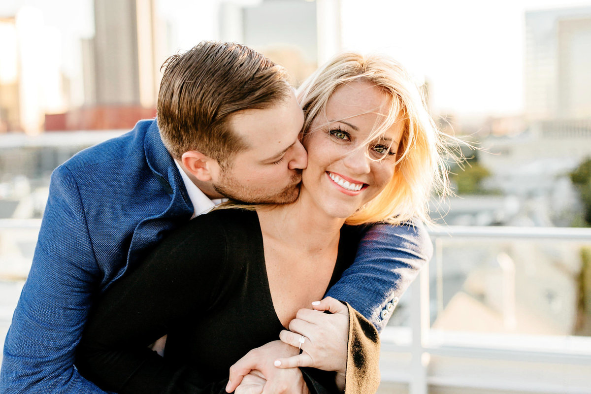 Eric & Megan - Downtown Dallas Rooftop Proposal & Engagement Session-75