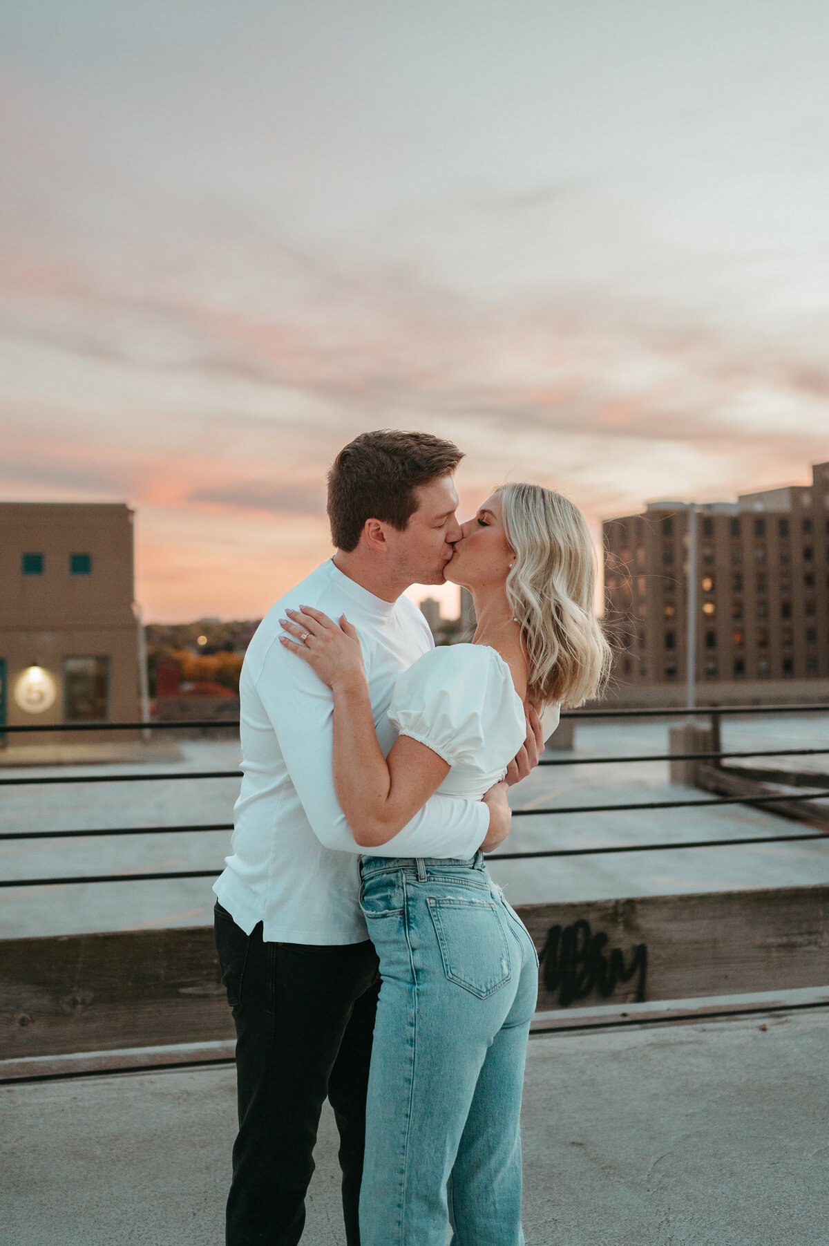 Kristin + Evan Rooftop Engagement-102