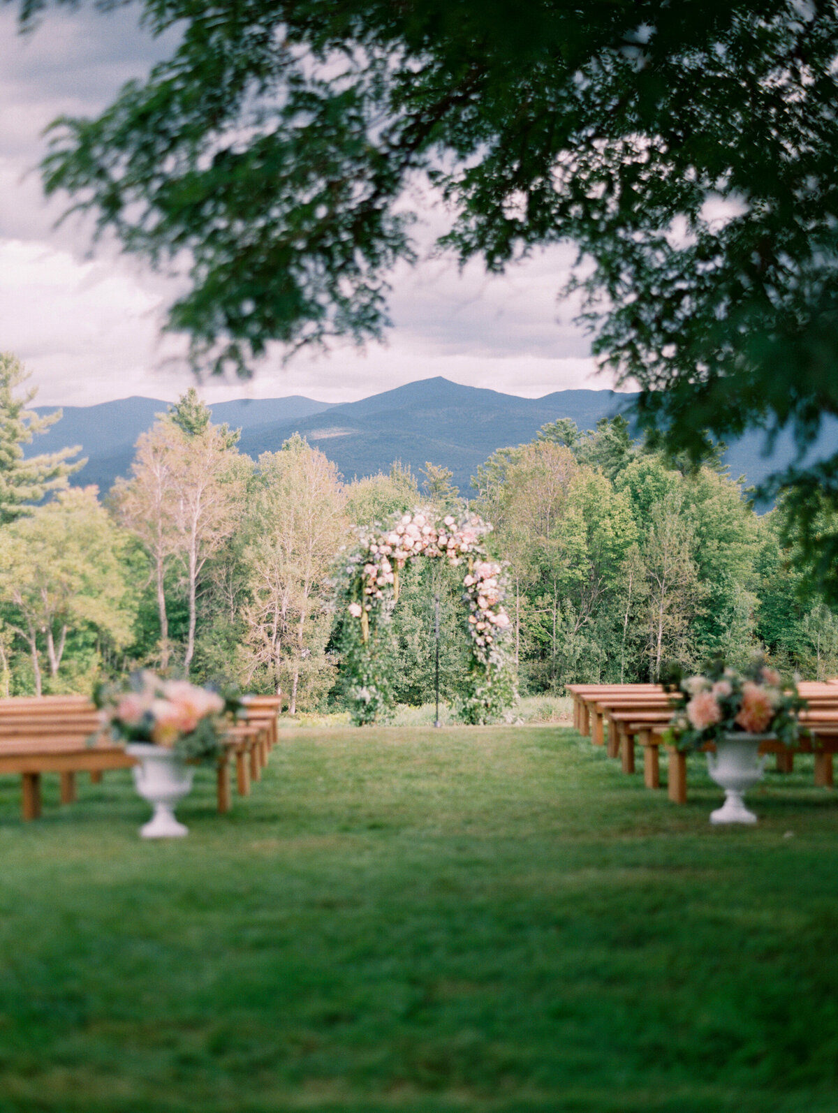 Outdoor wedding ceremony in New Hampshire
