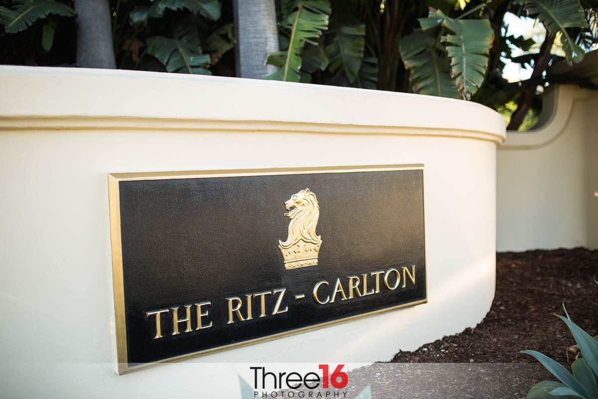 Welcome signage at The Ritz-Carlton Laguna Beach