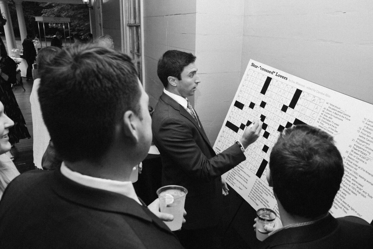 Black and white photo of groom and his men