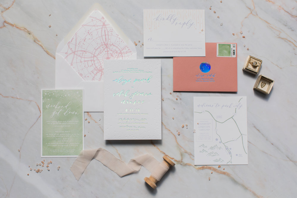 Holographic+wedding+invitations