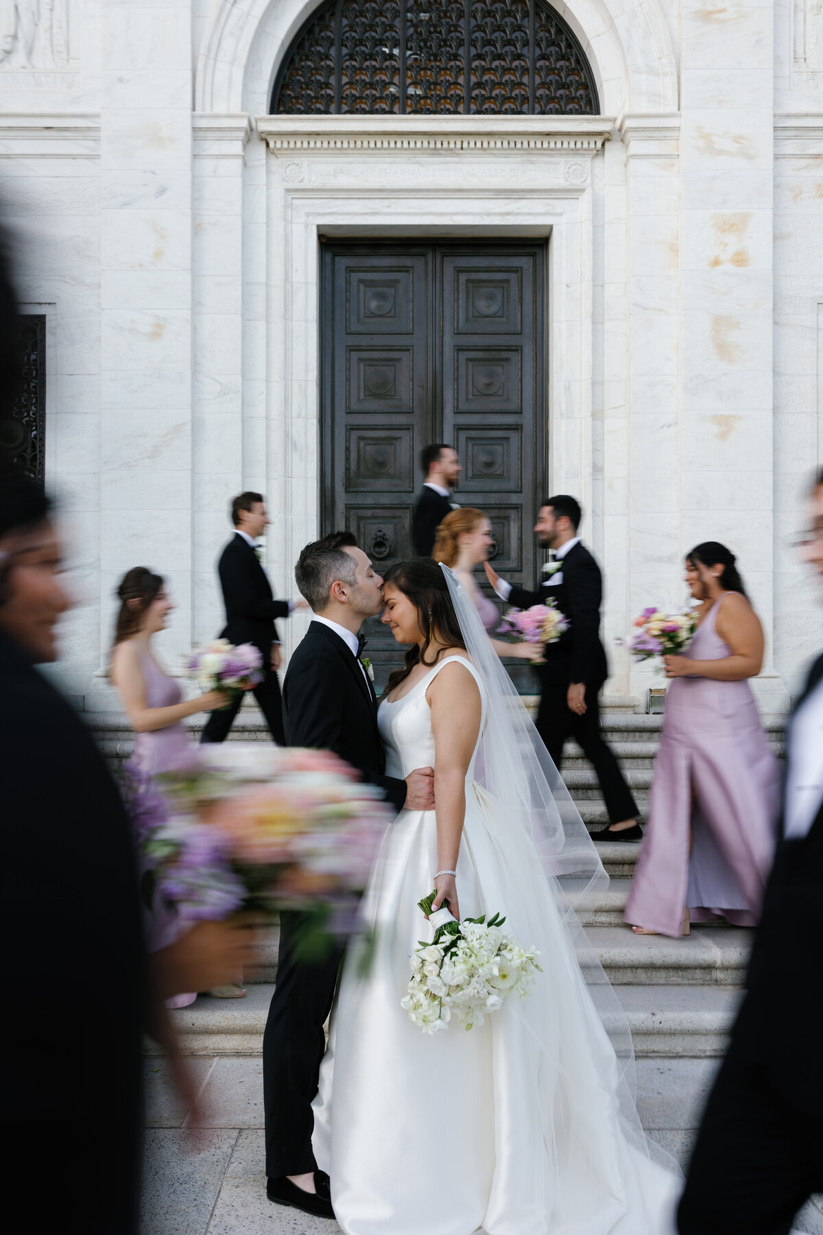 Wedding party portrait at Potomac View Terrace in DC