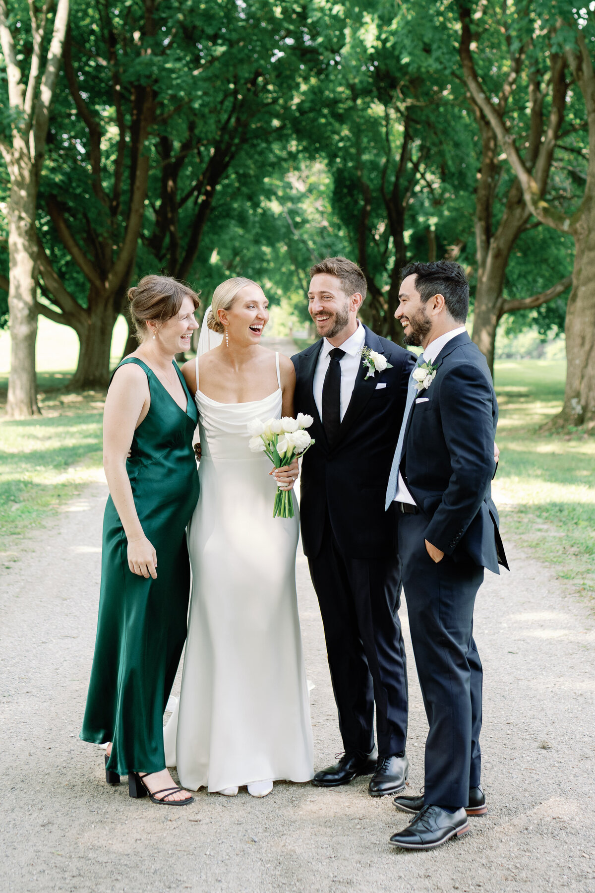 shelburne museum brick house wedding friends laugh
