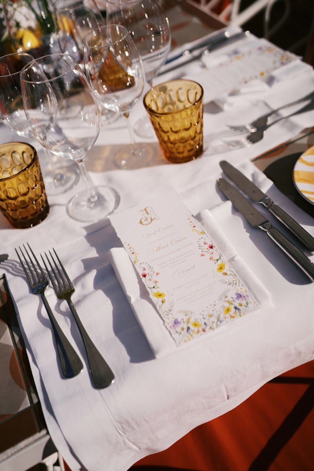 Welcome party menu during a Grand Hotel Tremezzo wedding, by luxury destination wedding photographer Andreas K. Georgiou  