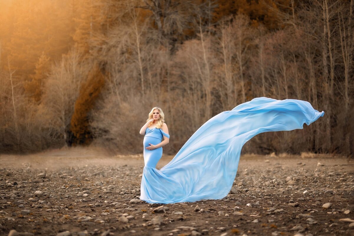 Rattlesnake Lake Snoqualmie Maternity Flying Dress