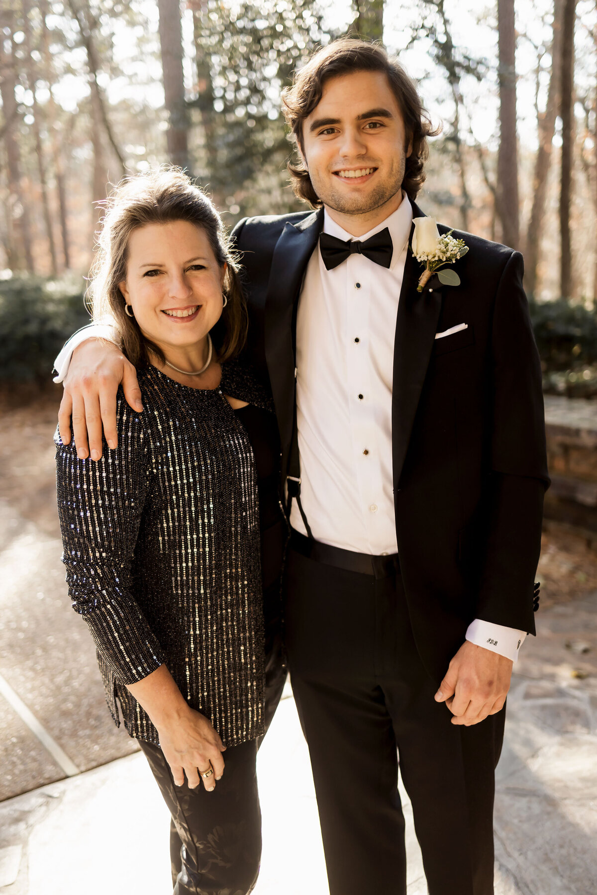 a groom and his mom