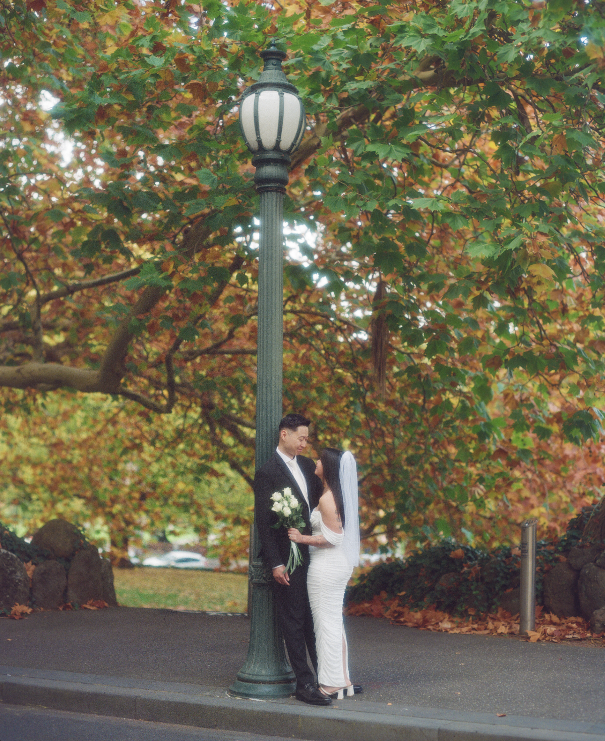 B&A 120 film wedding garden