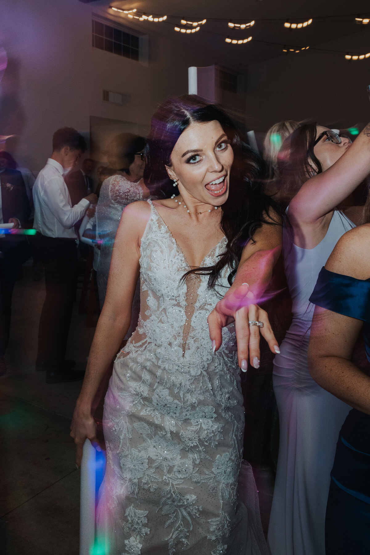bride dancing at her wedding reception