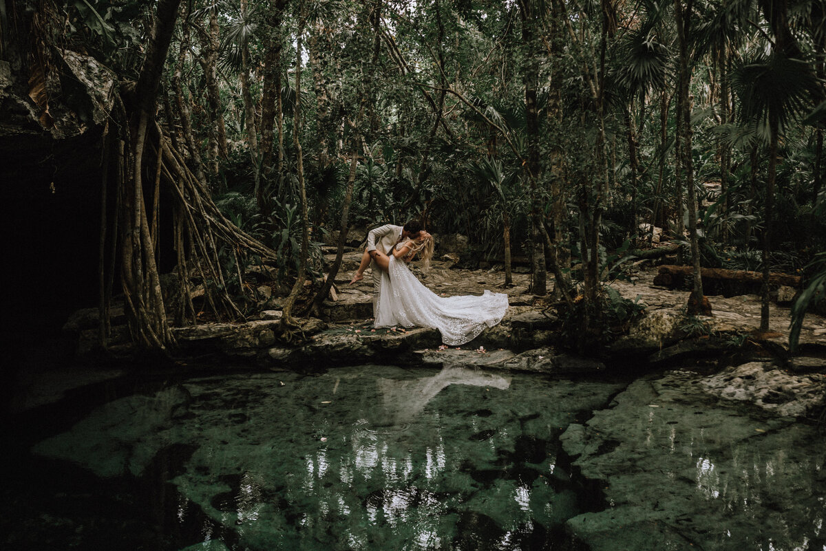Mayan Wedding Ceremony at a Cenote in Tulum