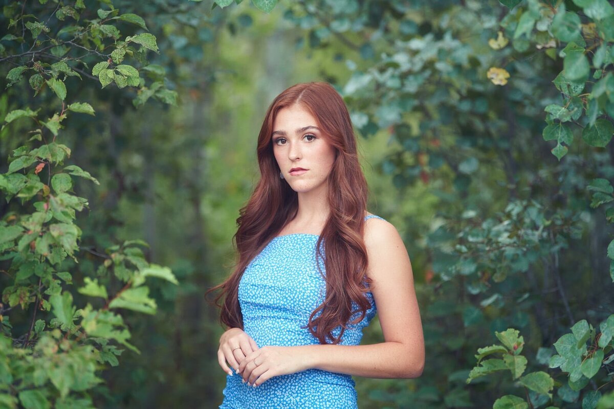 High School Senior Portrait Photographer in Lush Forest Landscape-45