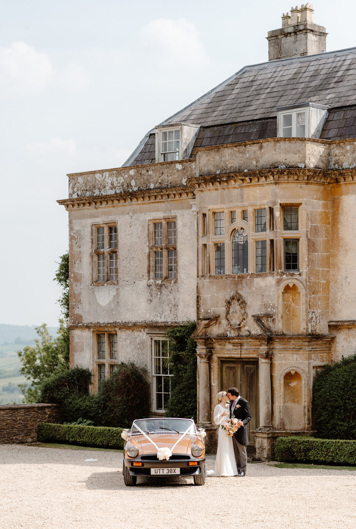 Hamswell House Wedding Photography Classic Car