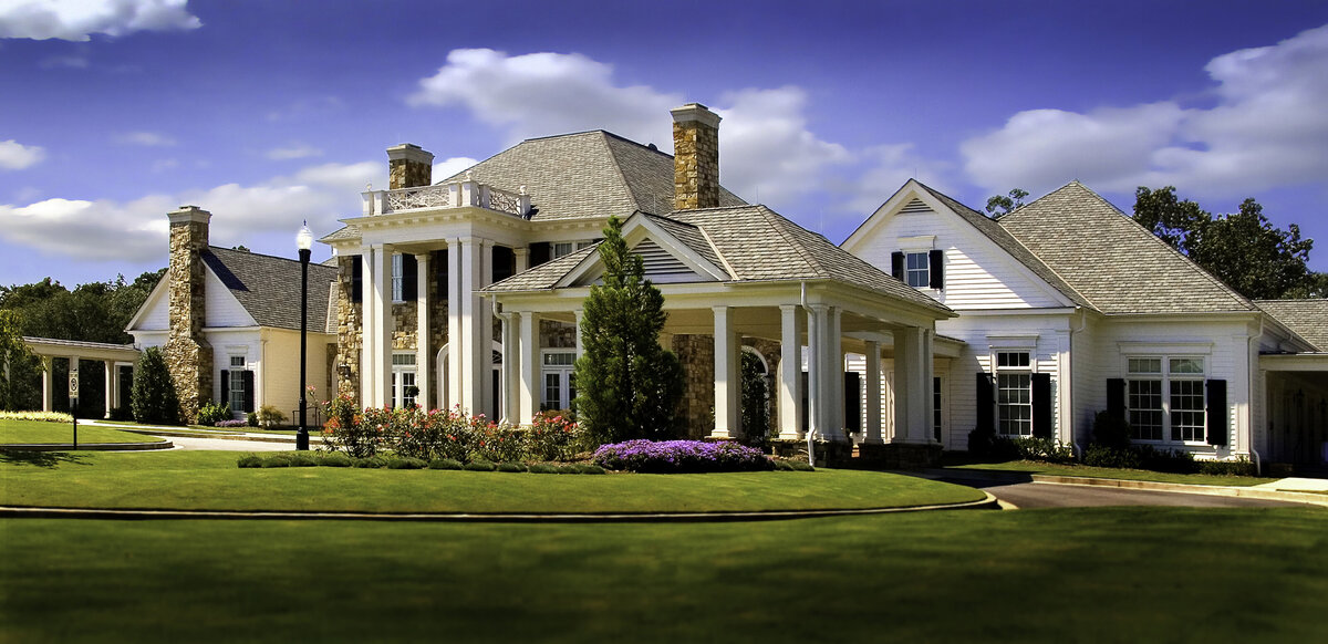 a view of the clubhouse at Atlanta Country Club