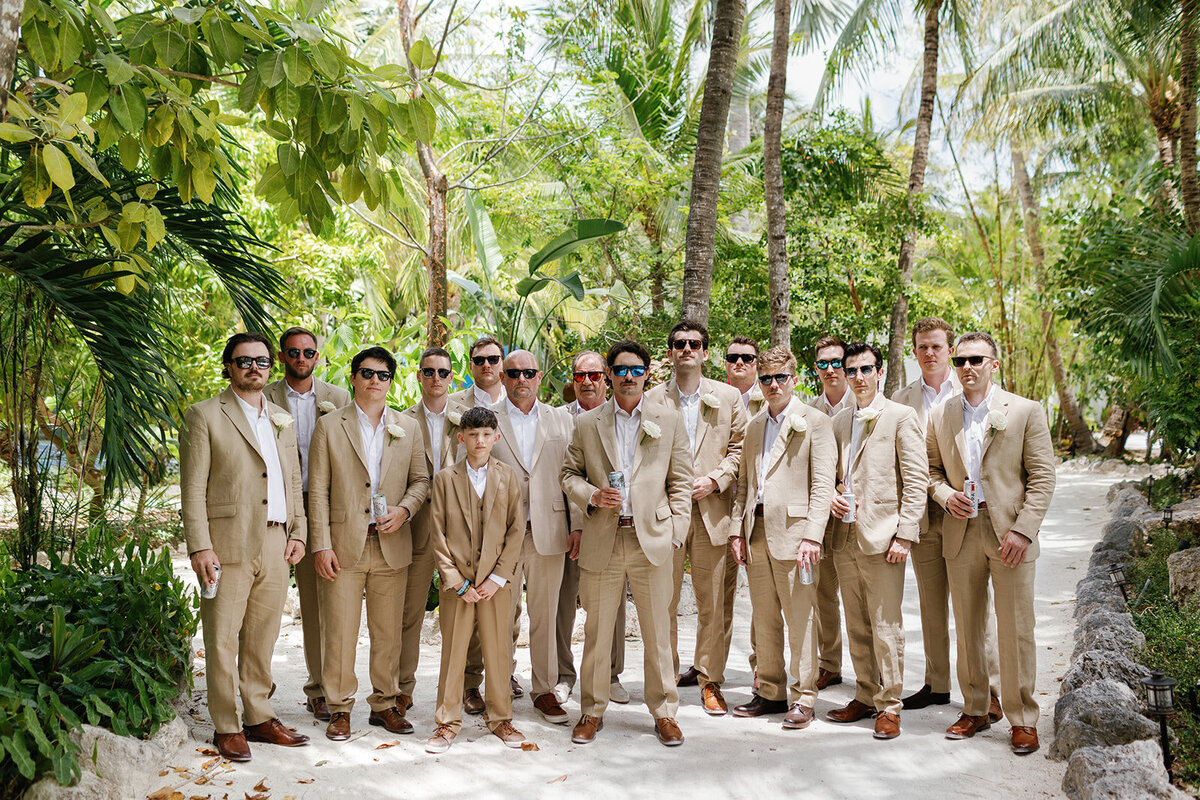 Another fun, candid moment of Stephen with his groomsmen at Cheeca Lodge wedding venue.