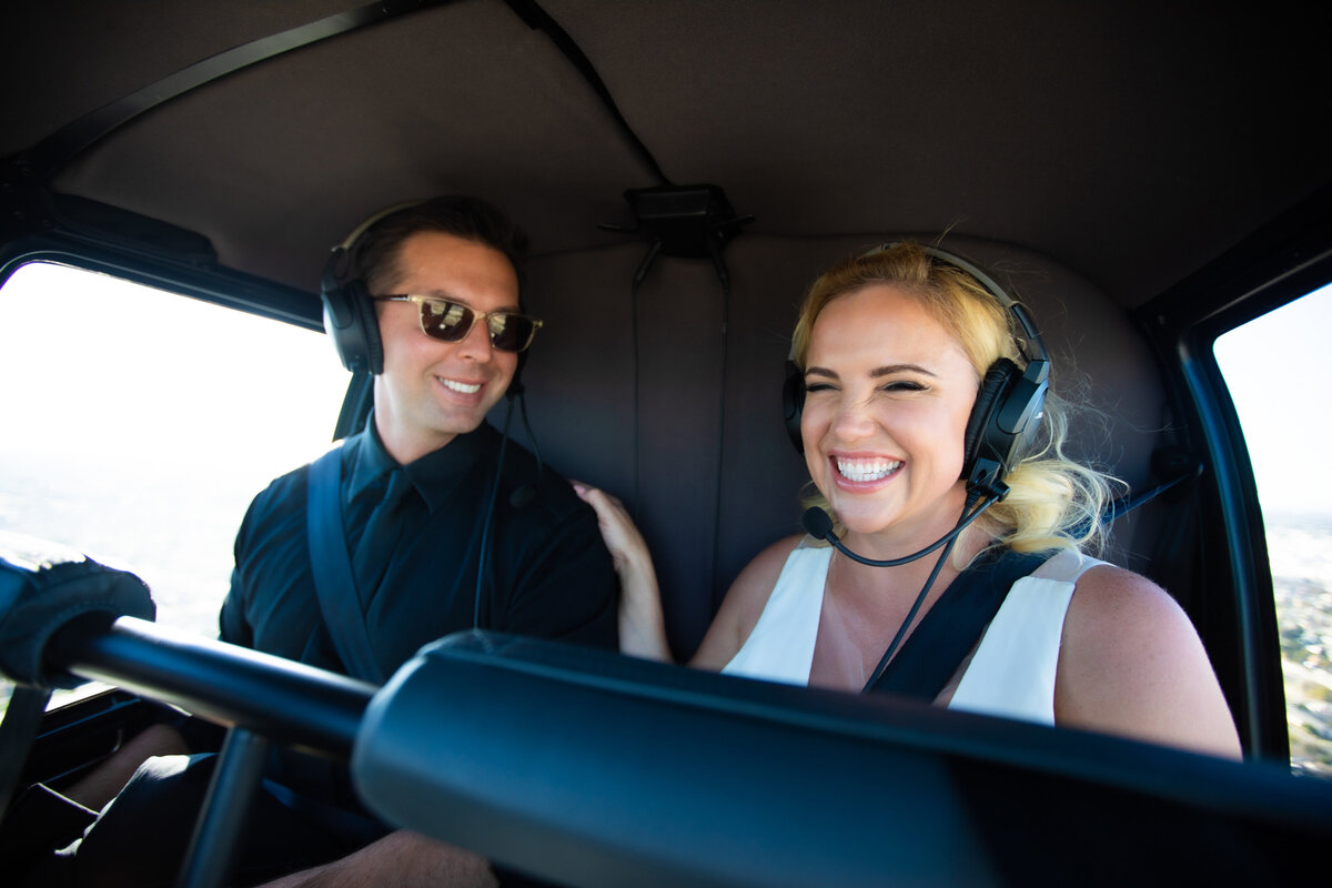 Catalina Island elopement with a helicopter