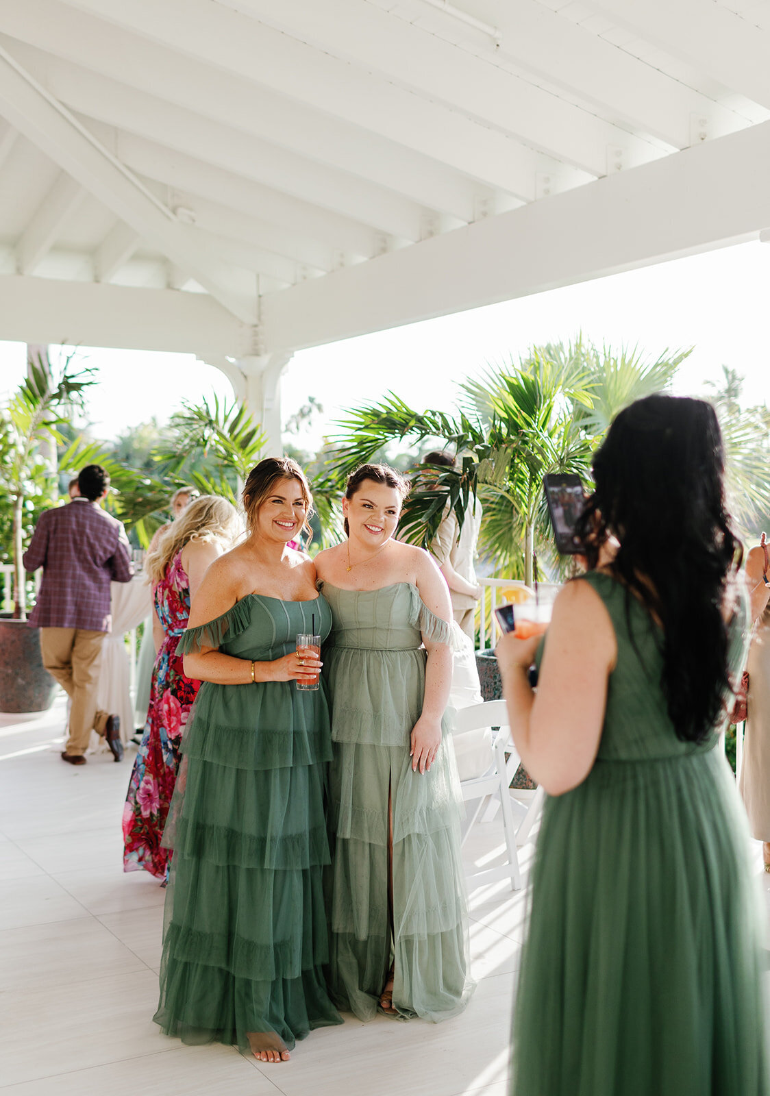 Wedding guests enjoying a sophisticated celebration at Brenda & Stephen’s Cheeca Lodge wedding.
