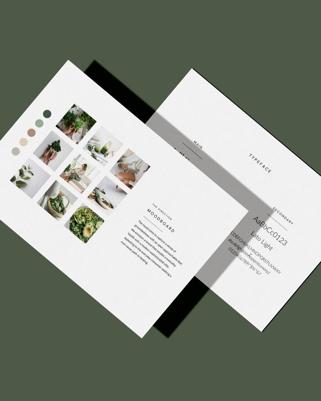 Root FM mood board mock up the brand influence portfolio