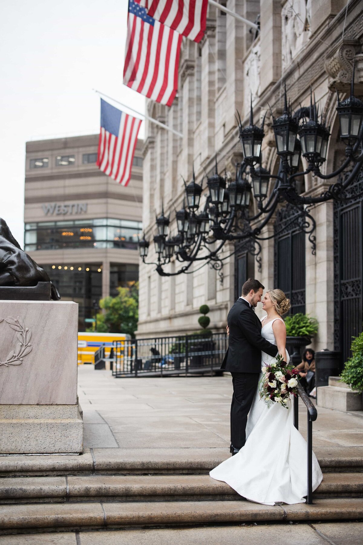Downtown Boston Newlywed Wedding Photos