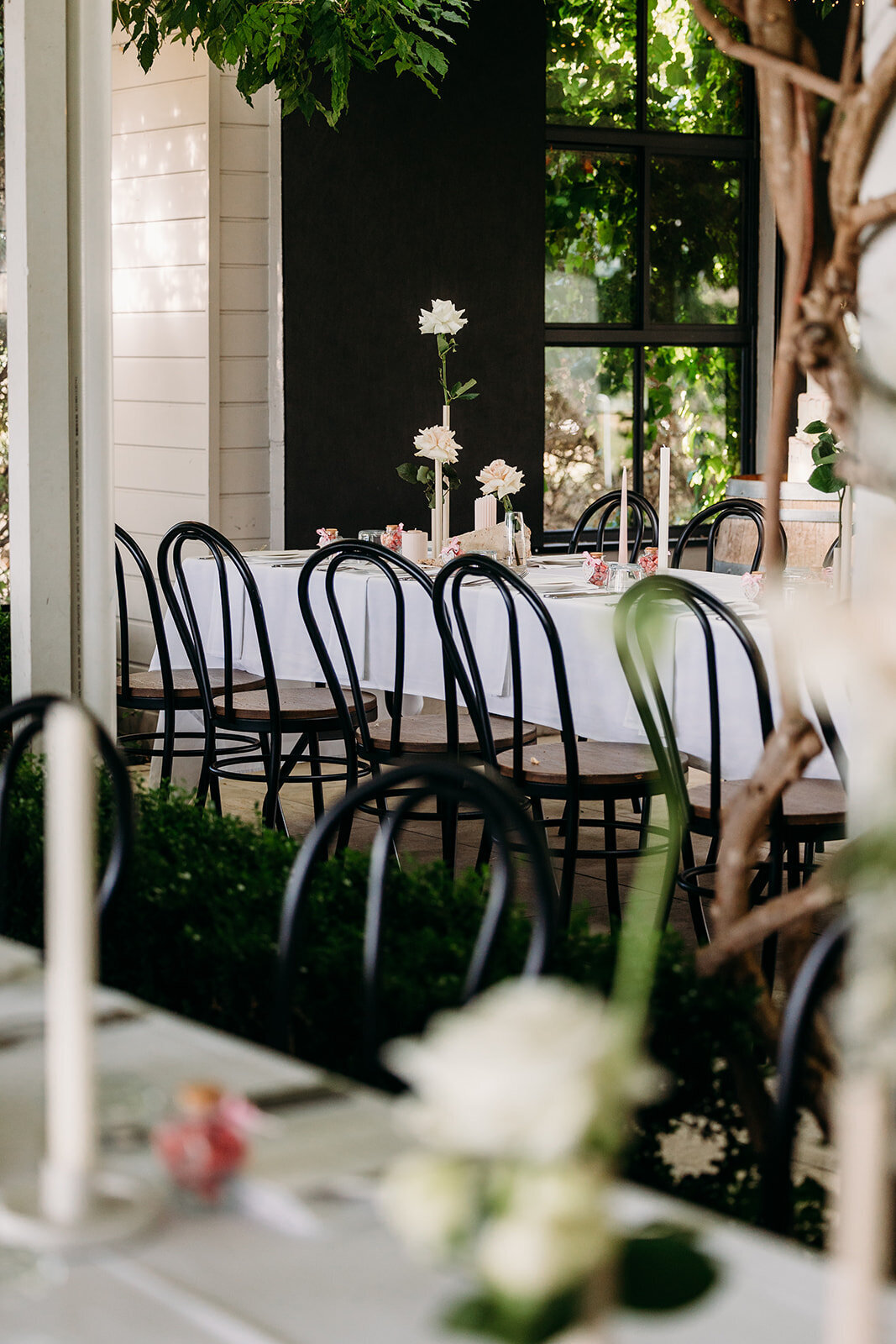 Table decor at Brindabella Hills Winery with styling by Sunshine Events