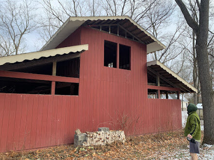 red barn in progress